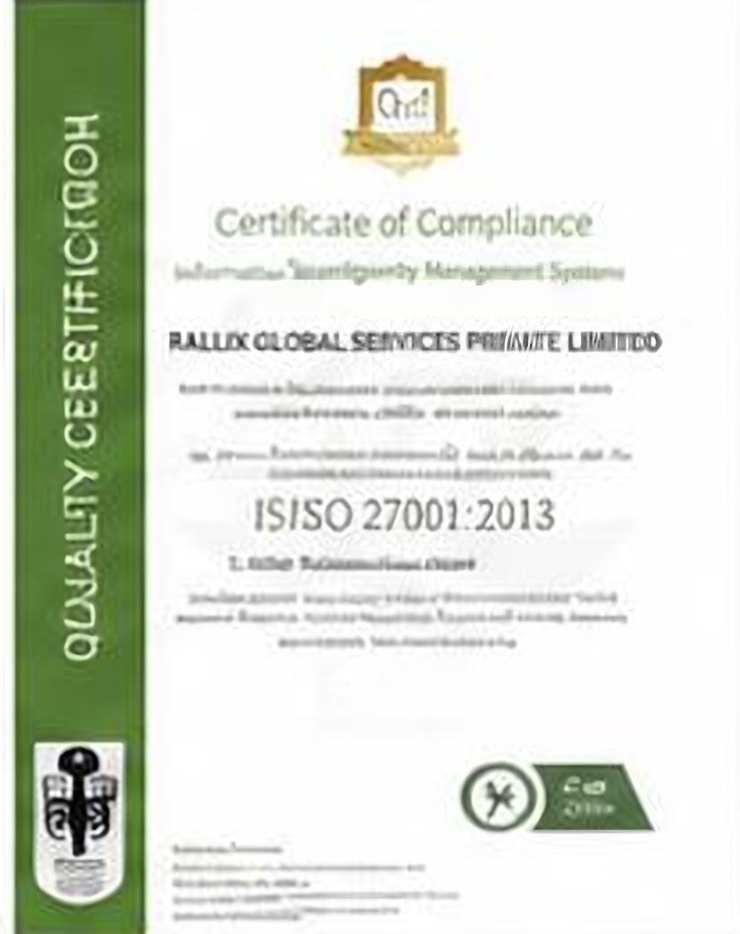ISO 27001 certificate